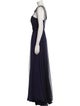 Monique Lhuillier Silk Long Dress