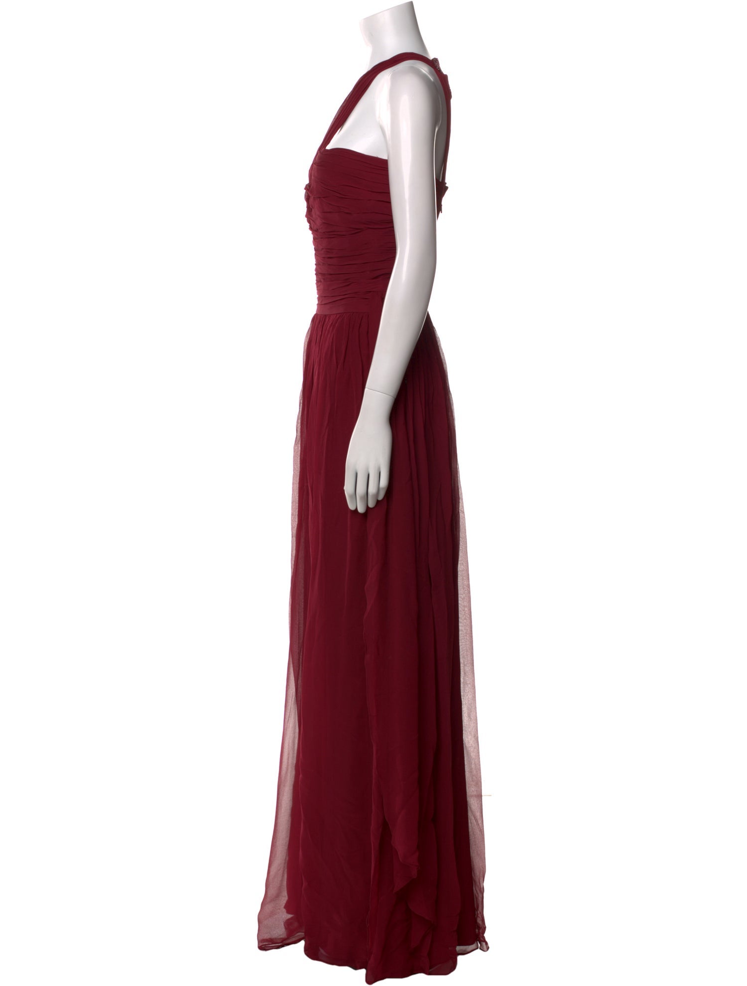 Monique Lhuillier Silk Long Dress w/ Tags