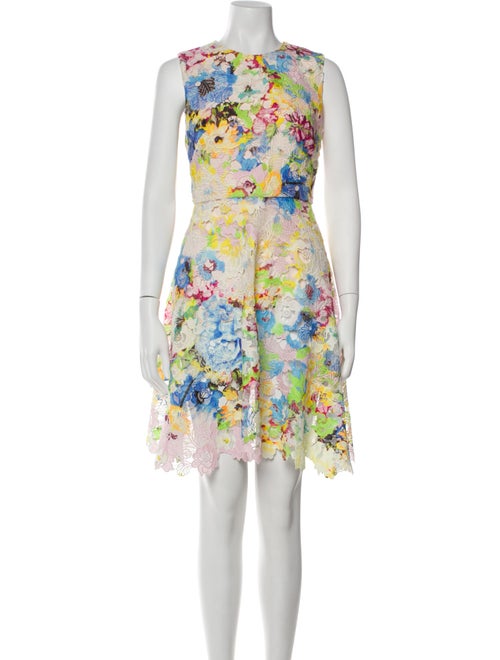 Monique Lhuillier Floral Print Mini Dress