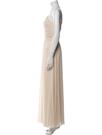 Monique Lhuillier One-Shoulder Long Dress