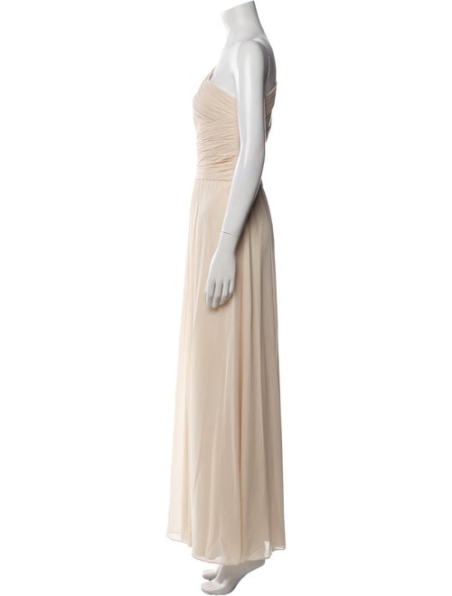 Monique Lhuillier One-Shoulder Long Dress