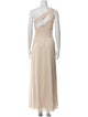 Monique Lhuillier One-Shoulder Long Dress