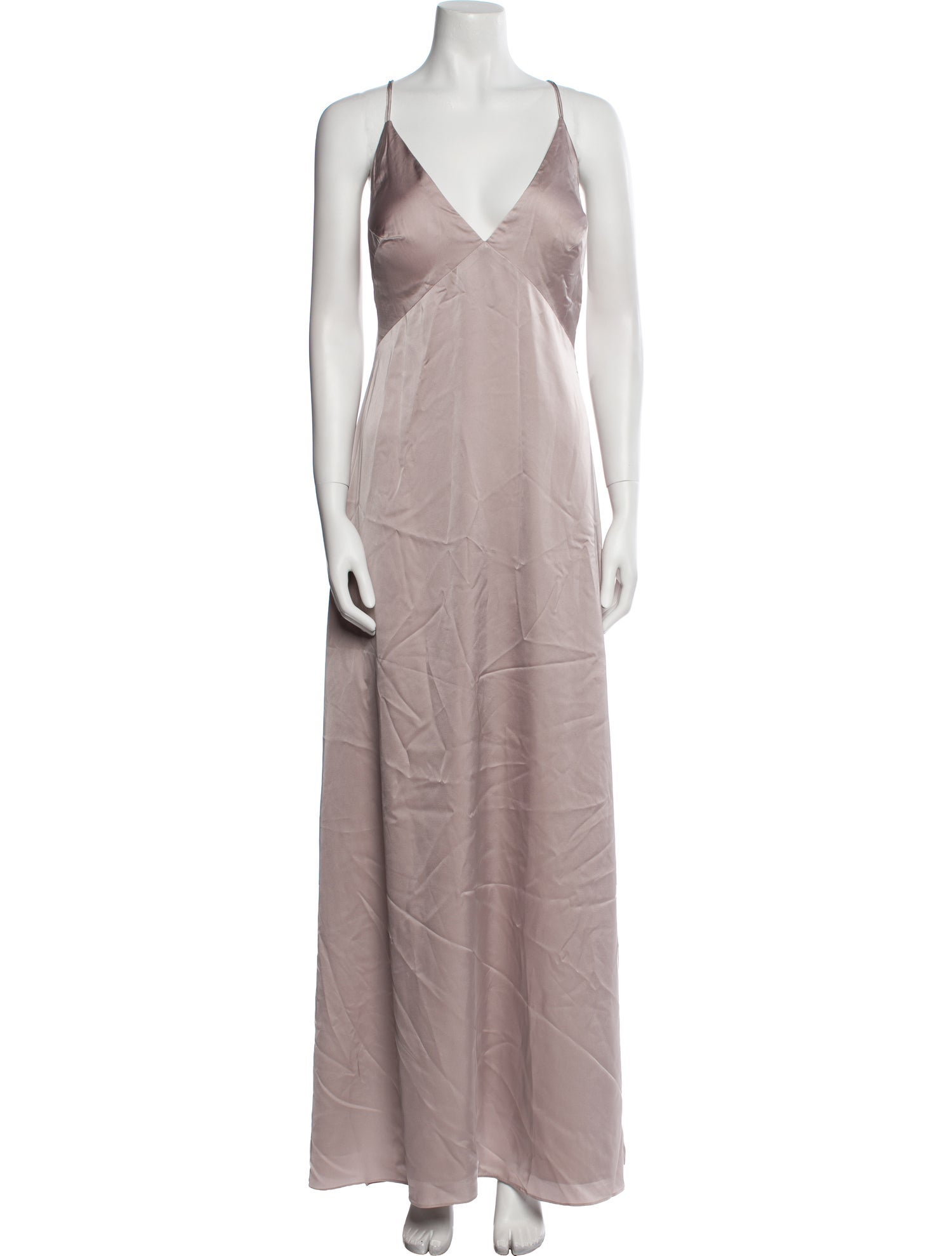 Monique Lhuillier V-Neck Long Dress