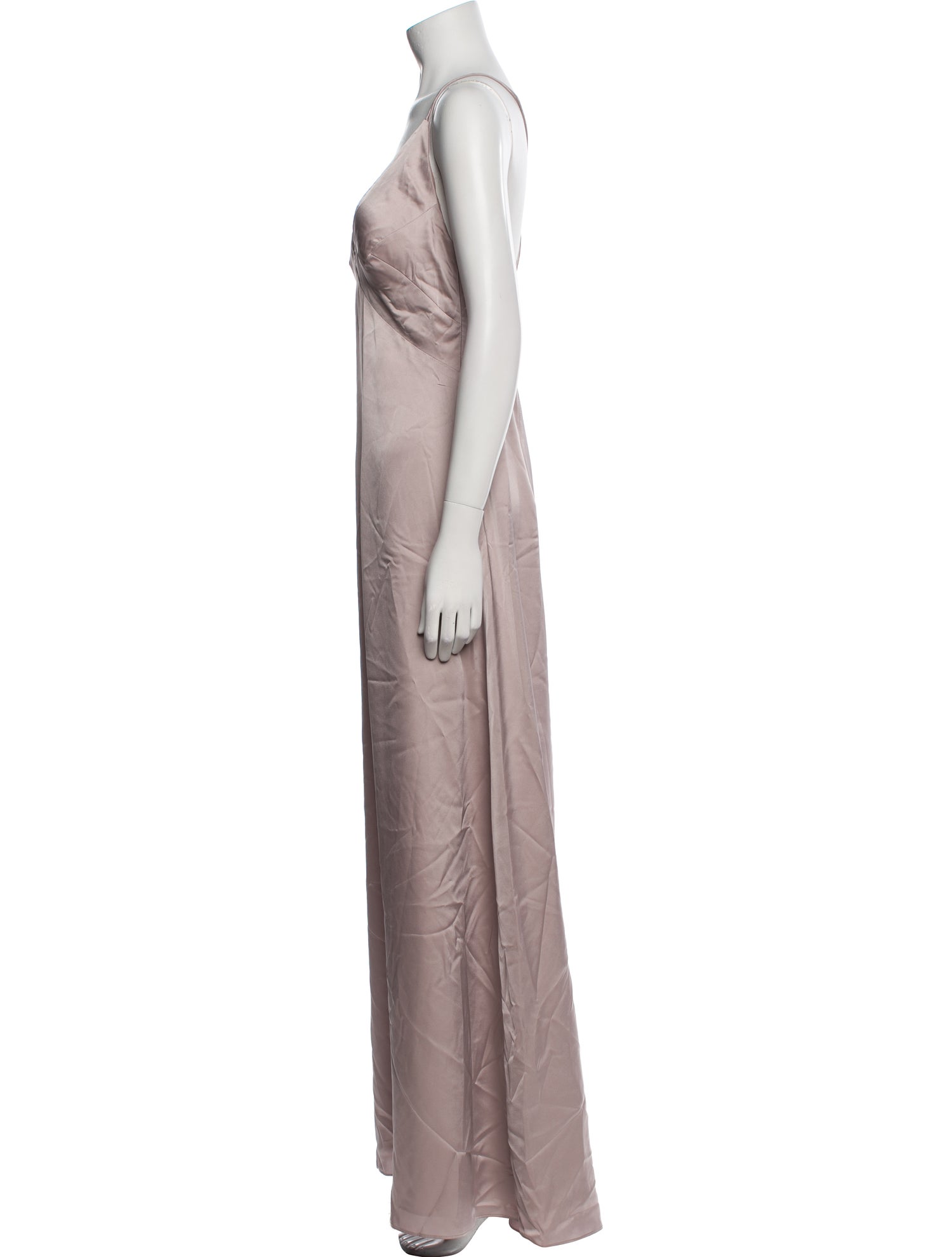 Monique Lhuillier V-Neck Long Dress