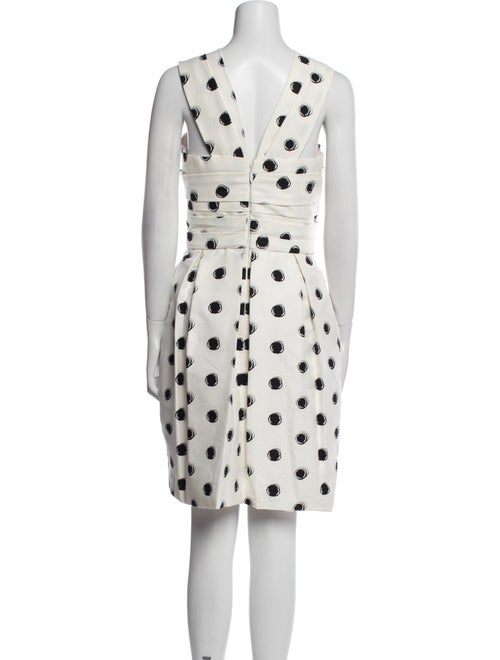 Monique Lhuillier Polka Dot Print Knee-Length Dress