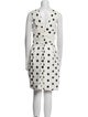 Monique Lhuillier Polka Dot Print Knee-Length Dress