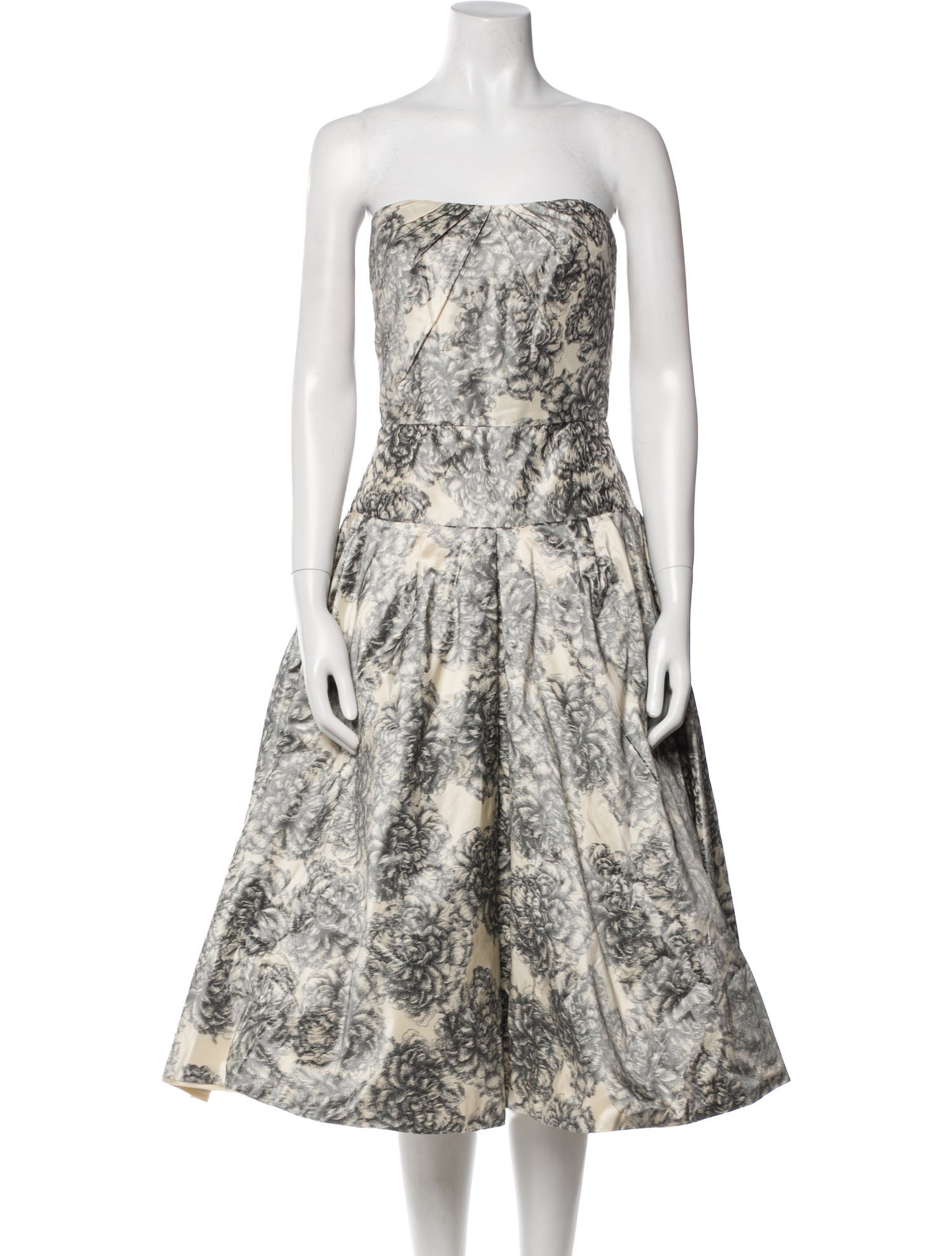 Monique Lhuillier Silk Knee-Length Dress