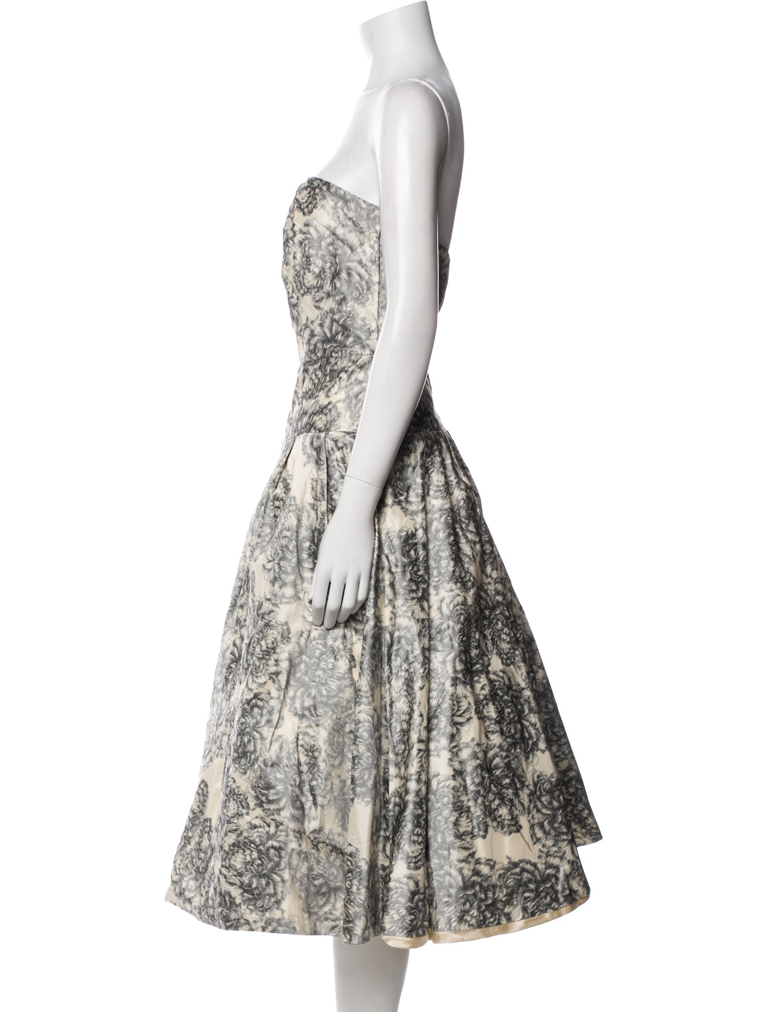 Monique Lhuillier Silk Knee-Length Dress