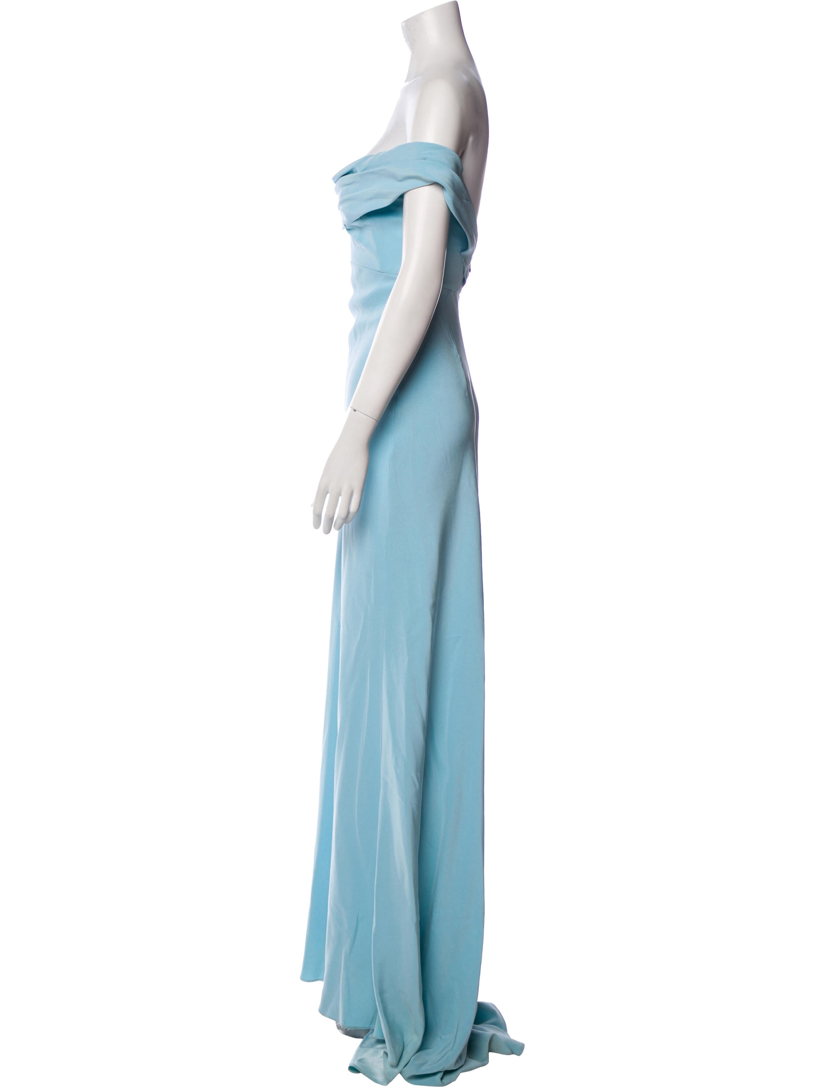 Monique Lhuillier Off-The-Shoulder Long Dress