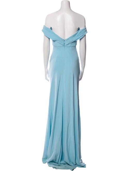Monique Lhuillier Off-The-Shoulder Long Dress