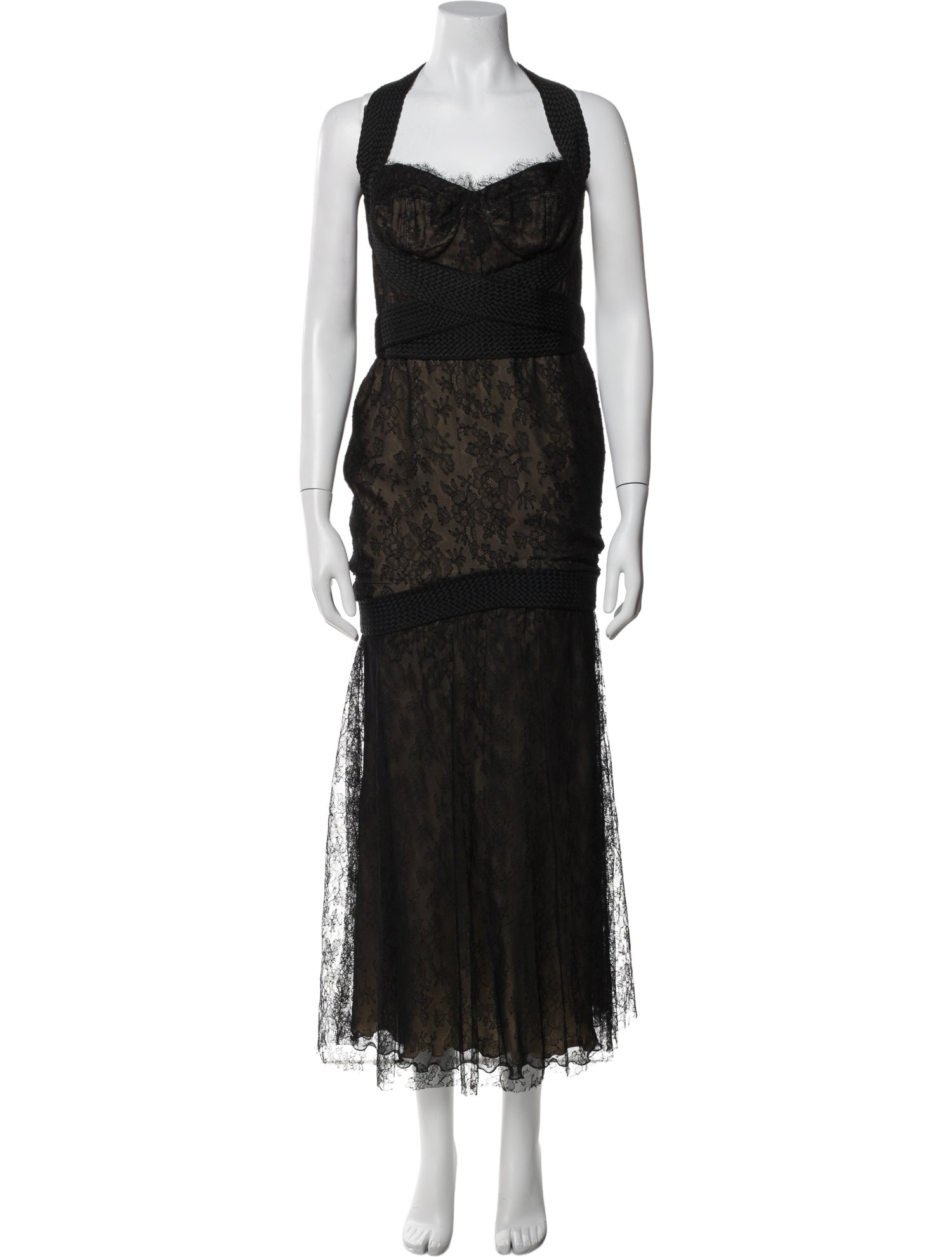 Monique Lhuillier Nylon Long Dress