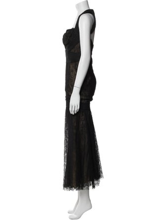 Monique Lhuillier Nylon Long Dress