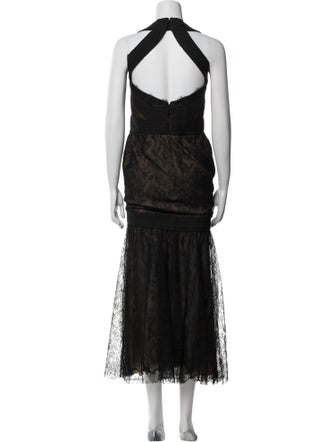 Monique Lhuillier Nylon Long Dress