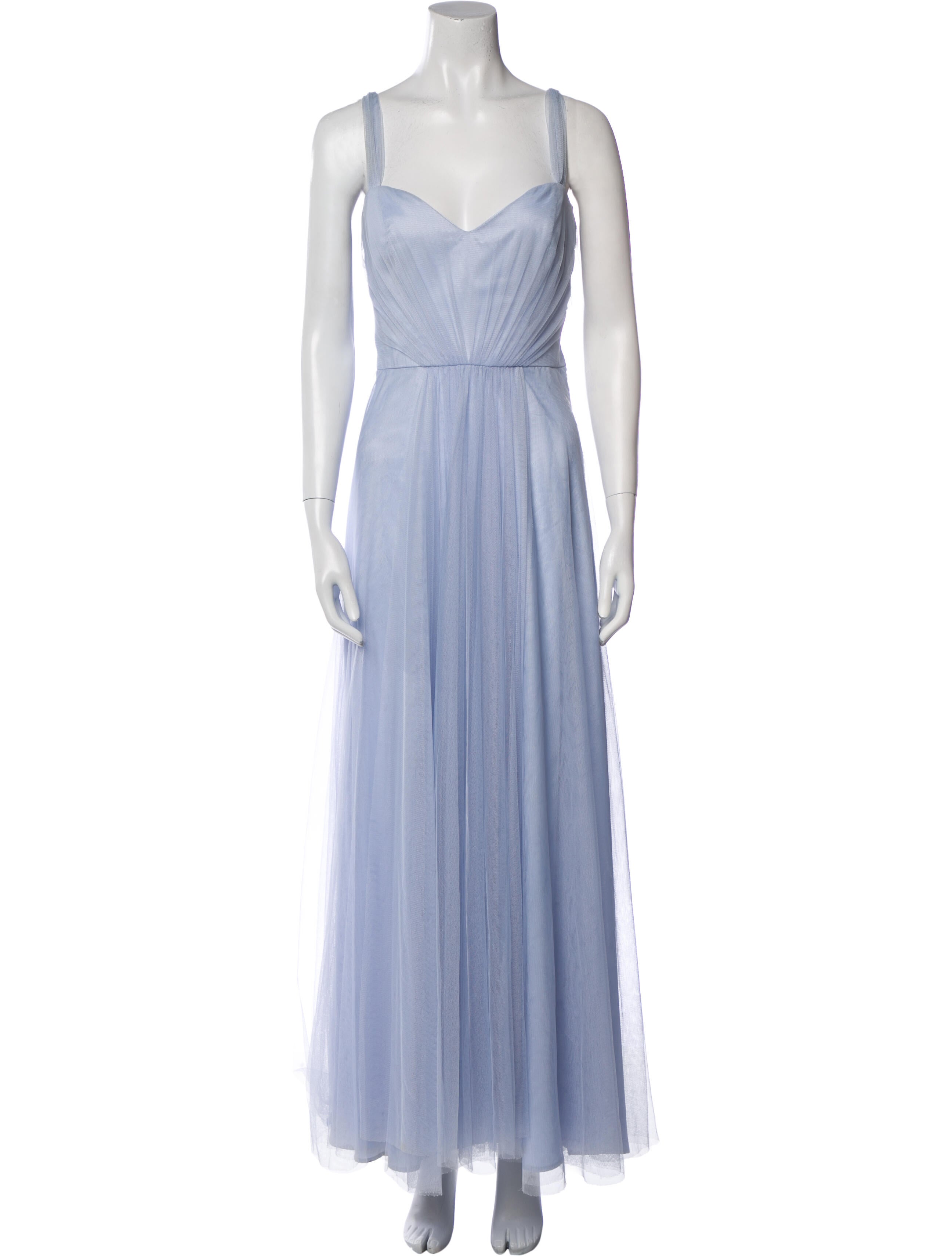 Monique Lhuillier Square Neckline Long Dress