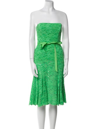 Monique Lhuillier Lace Pattern Mini Dress