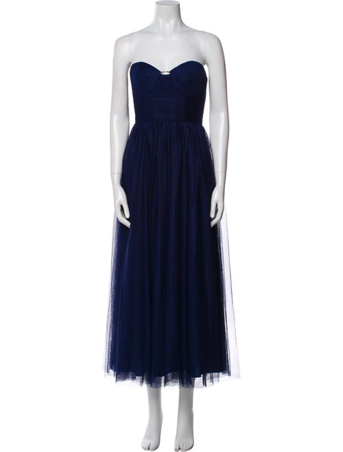 ML Monique Lhuillier Strapless Midi Length Dress