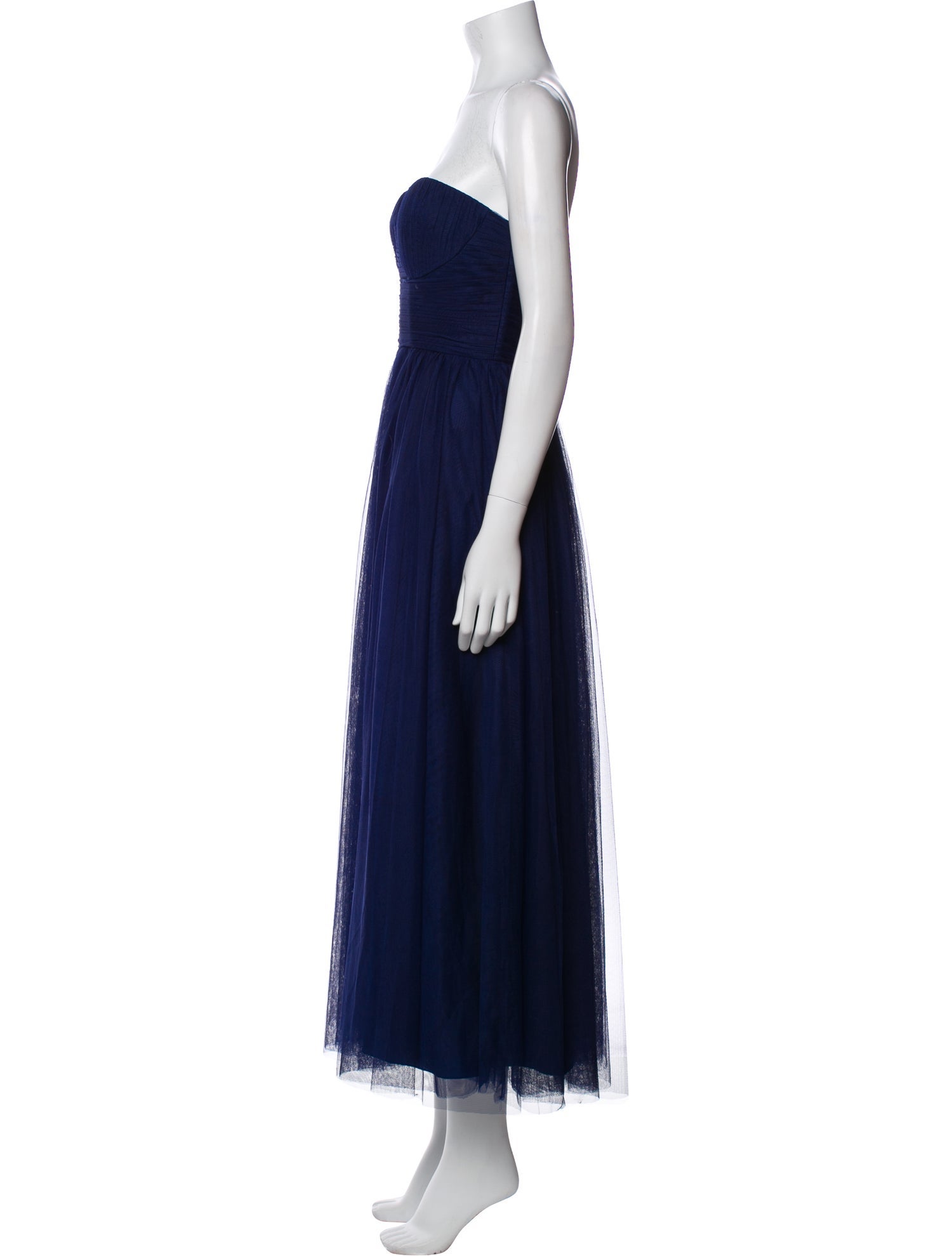 ML Monique Lhuillier Strapless Midi Length Dress