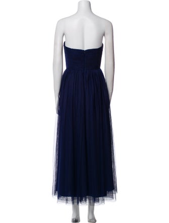 ML Monique Lhuillier Strapless Midi Length Dress