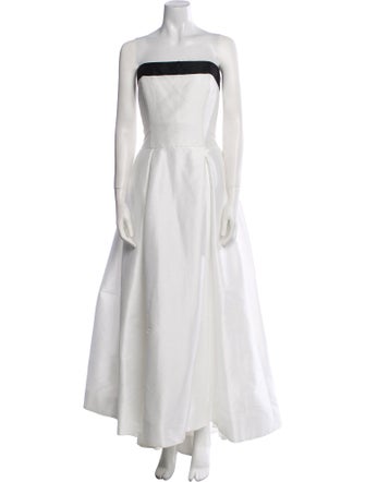 Monique Lhuillier Strapless Long Dress