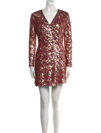 Monique Lhuillier Printed Mini Dress