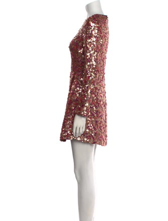 Monique Lhuillier Printed Mini Dress