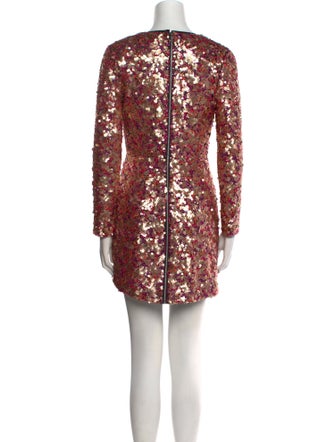 Monique Lhuillier Printed Mini Dress