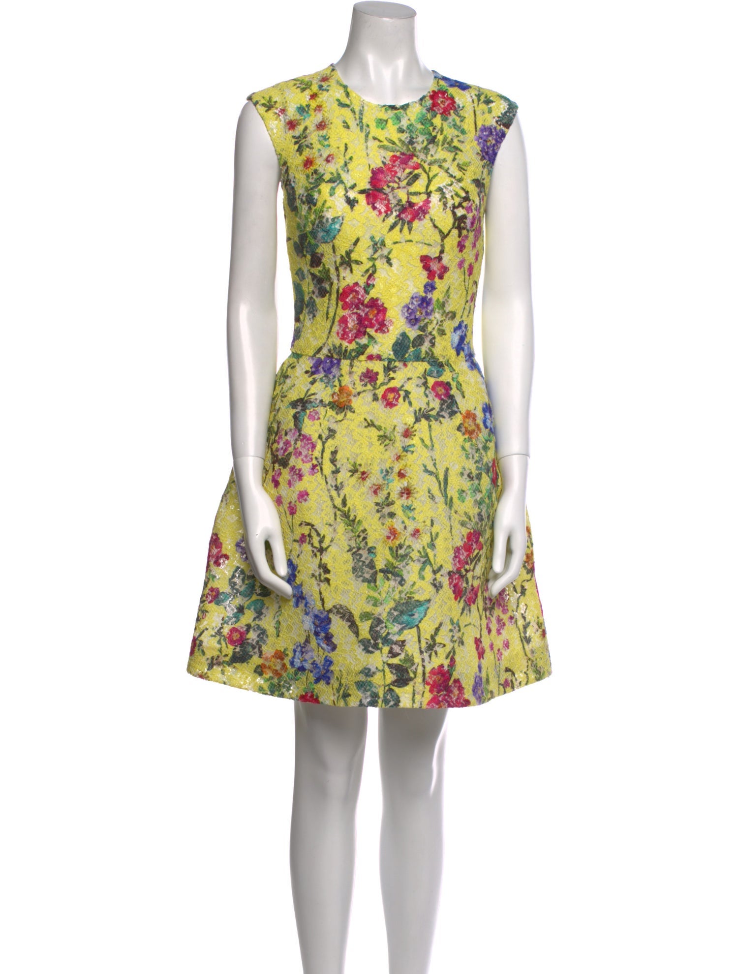 Monique Lhuillier Floral Print Mini Dress w/ Tags