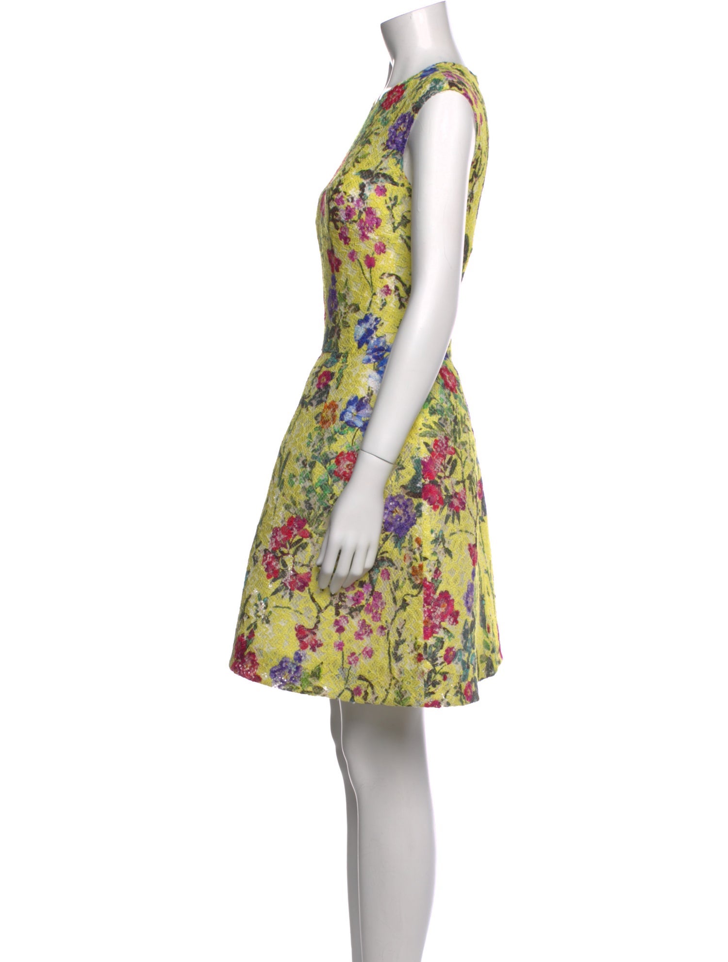 Monique Lhuillier Floral Print Mini Dress w/ Tags