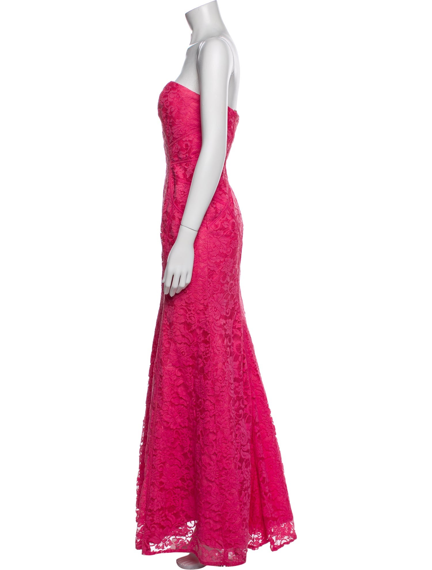 Monique Lhuillier Lace Long Dress