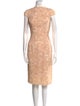 Monique Lhuillier Lace Pattern Midi Length Dress