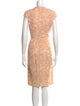 Monique Lhuillier Lace Pattern Midi Length Dress