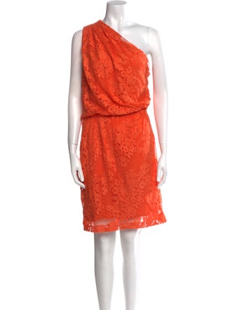 Monique Lhuillier One-Shoulder Mini Dress