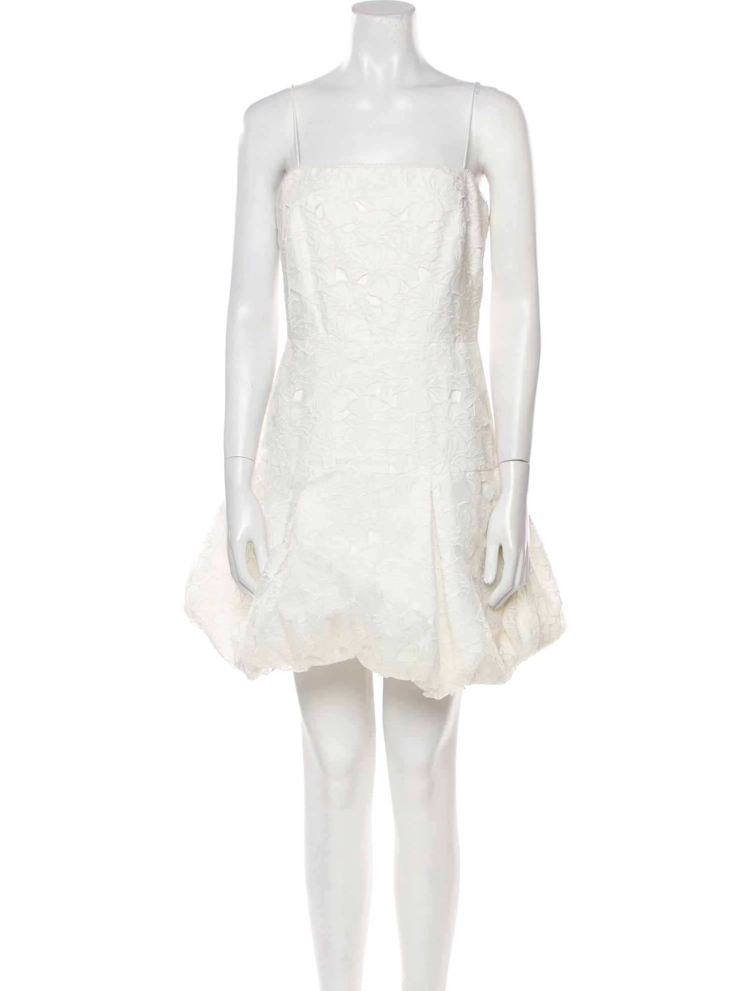 Monique Lhuillier Square Neckline Mini Dress