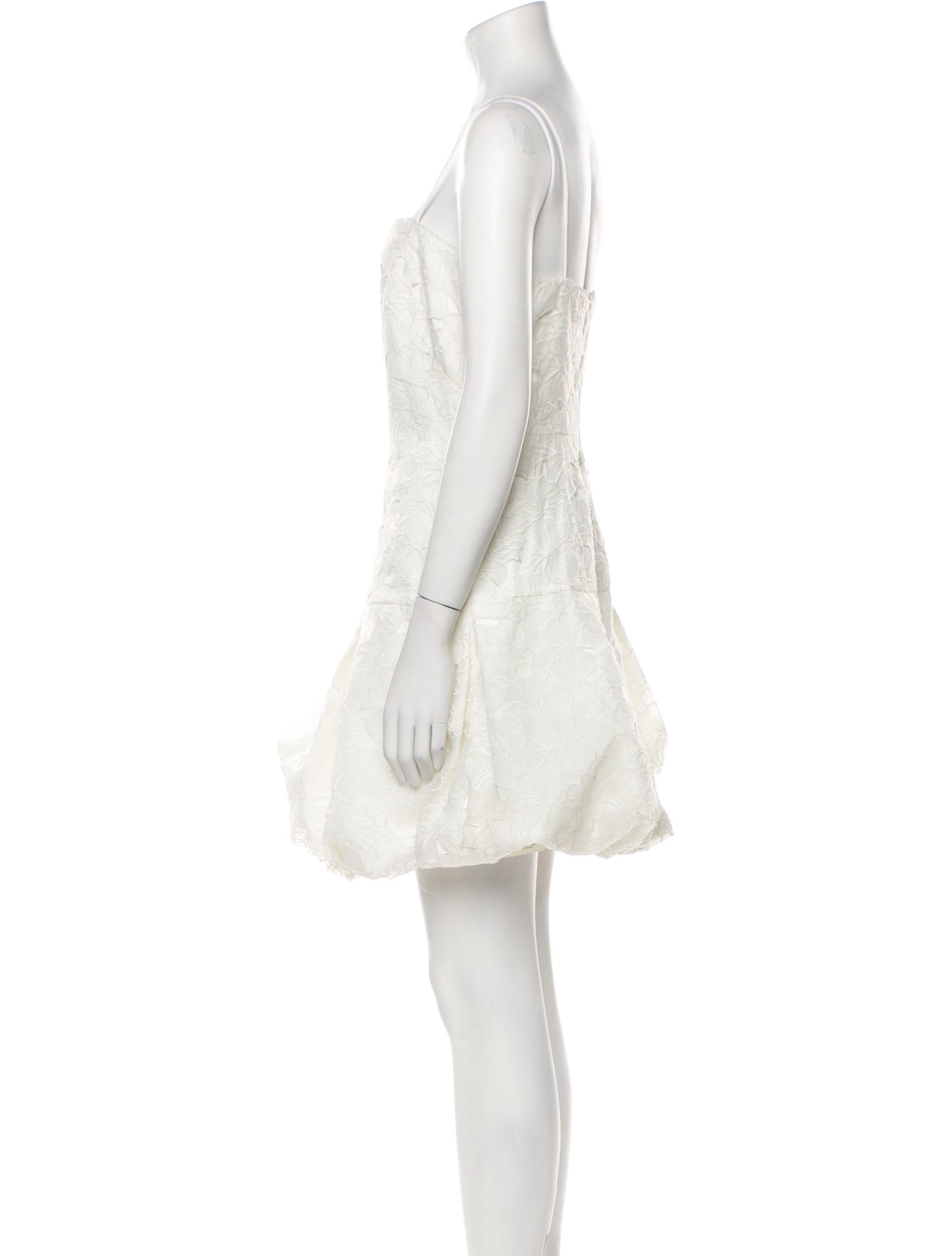 Monique Lhuillier Square Neckline Mini Dress