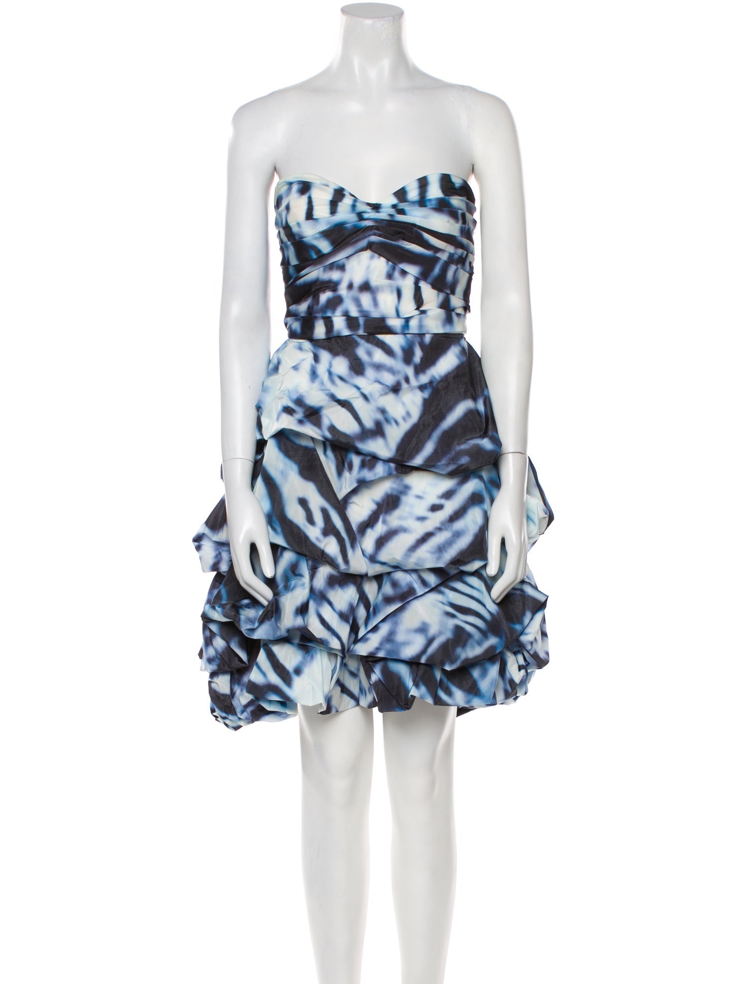 Monique Lhuillier Printed Mini Dress