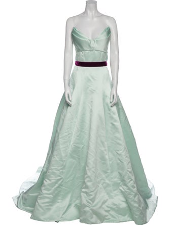 Monique Lhuillier Strapless Long Dress