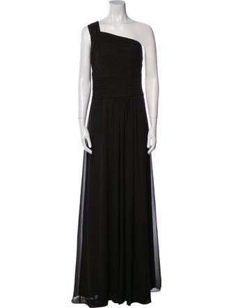Monique Lhuillier One-Shoulder Long Dress