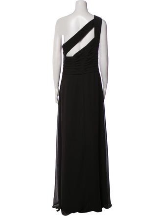 Monique Lhuillier One-Shoulder Long Dress