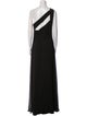 Monique Lhuillier One-Shoulder Long Dress