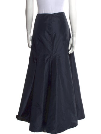 Monique Lhuillier Silk Long Skirt