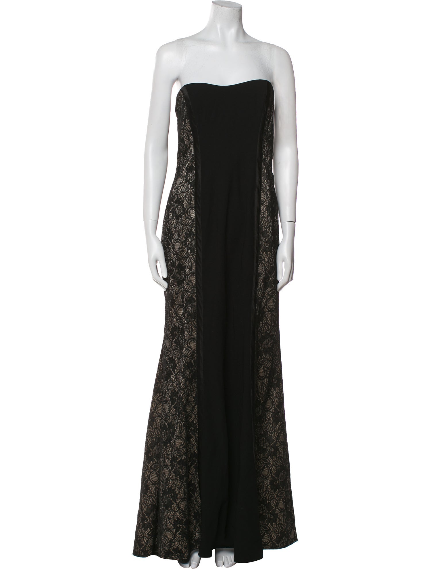 Monique Lhuillier Lace Pattern Long Dress