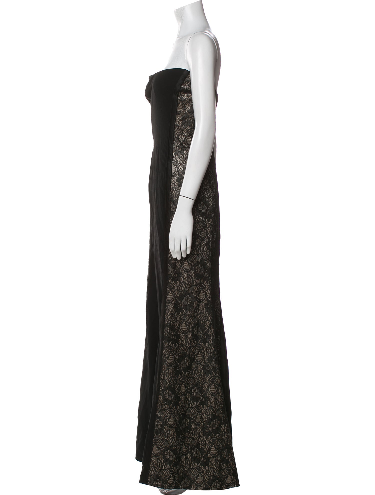 Monique Lhuillier Lace Pattern Long Dress