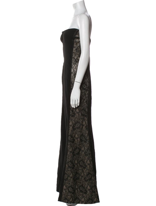Monique Lhuillier Lace Pattern Long Dress
