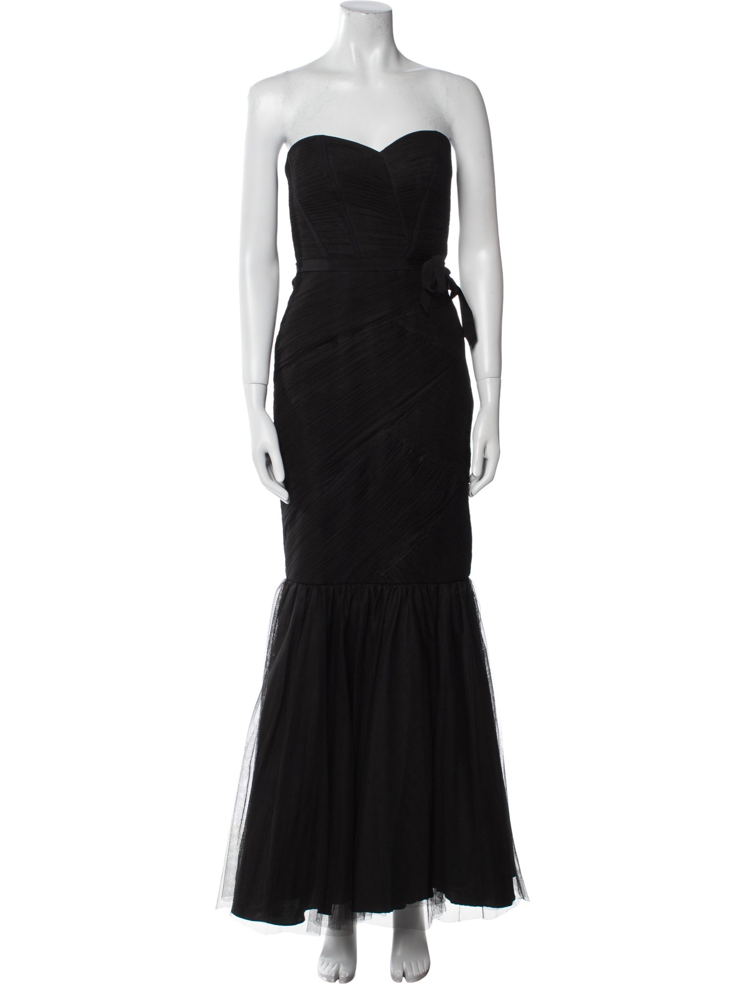 Monique Lhuillier Strapless Long Dress