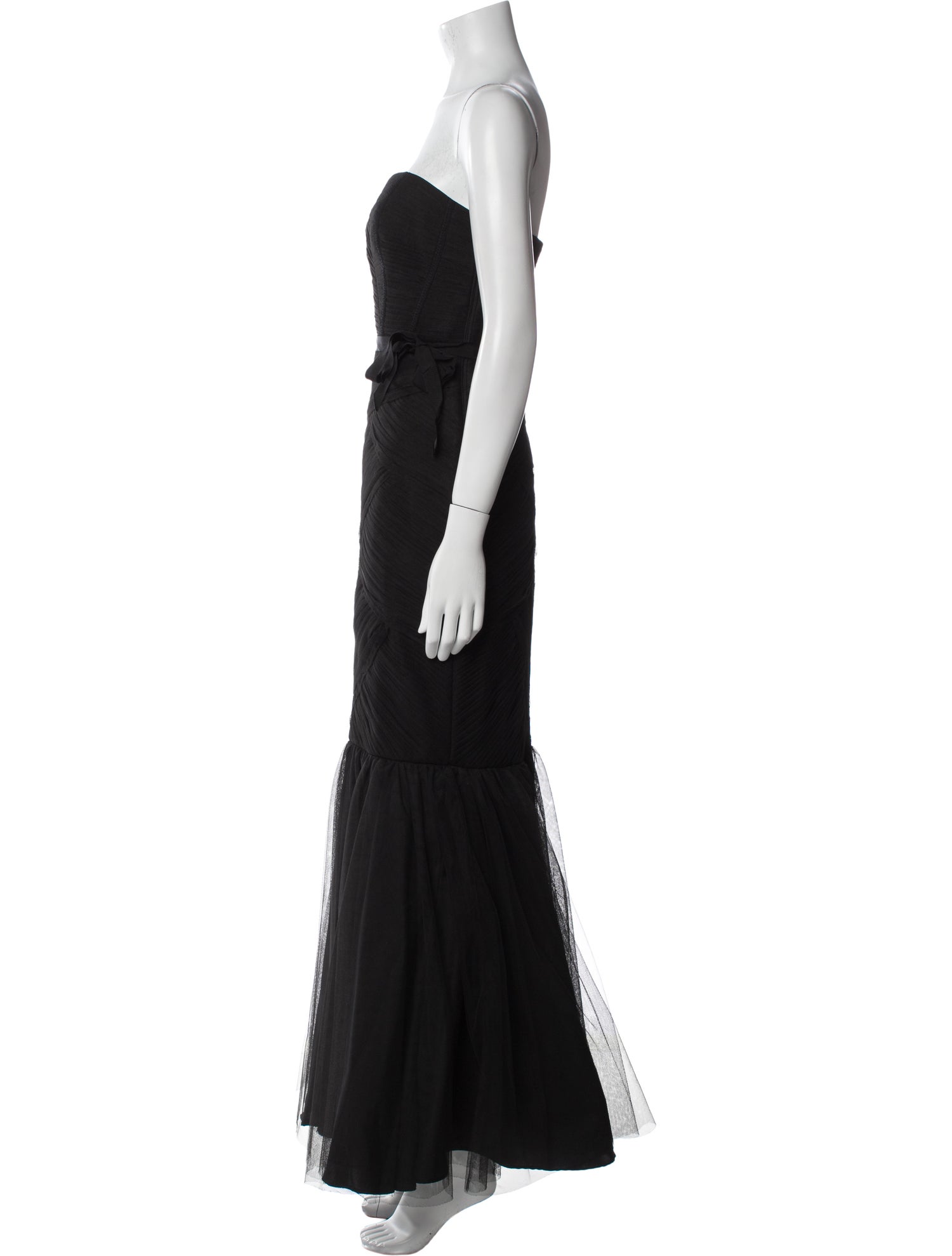Monique Lhuillier Strapless Long Dress