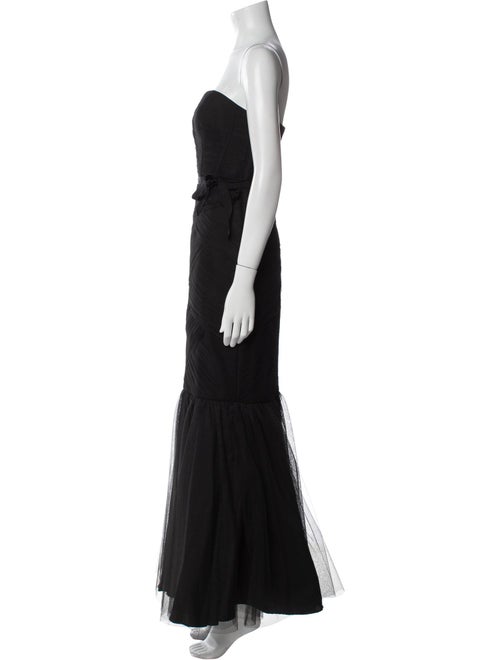 Monique Lhuillier Strapless Long Dress