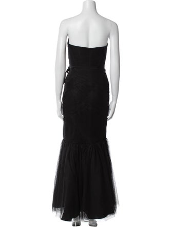 Monique Lhuillier Strapless Long Dress