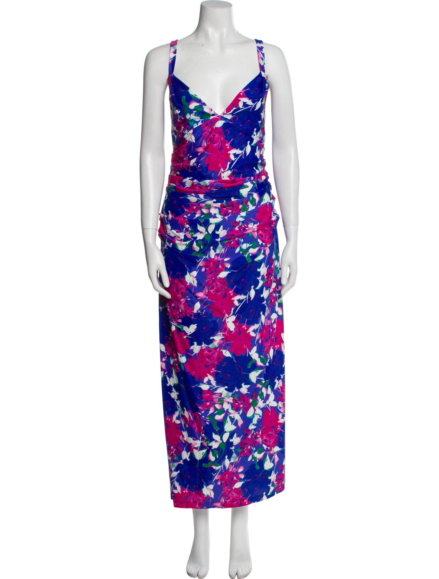 Monique Lhuillier Floral Print Long Dress w/ Tags