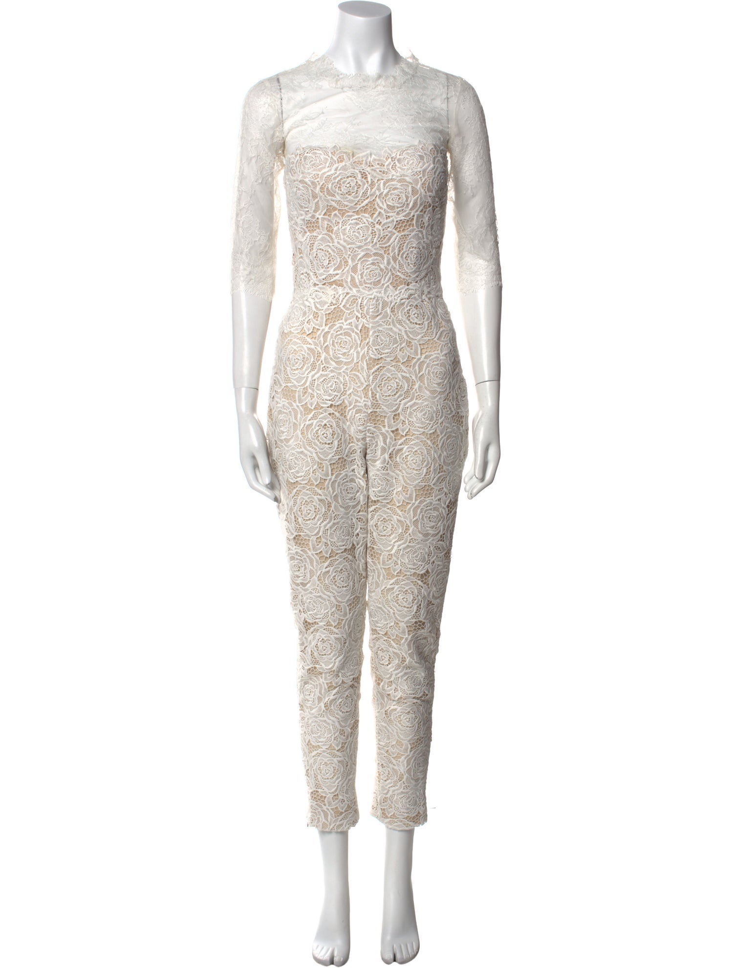 Monique Lhuillier Lace Lace Pattern Jumpsuit