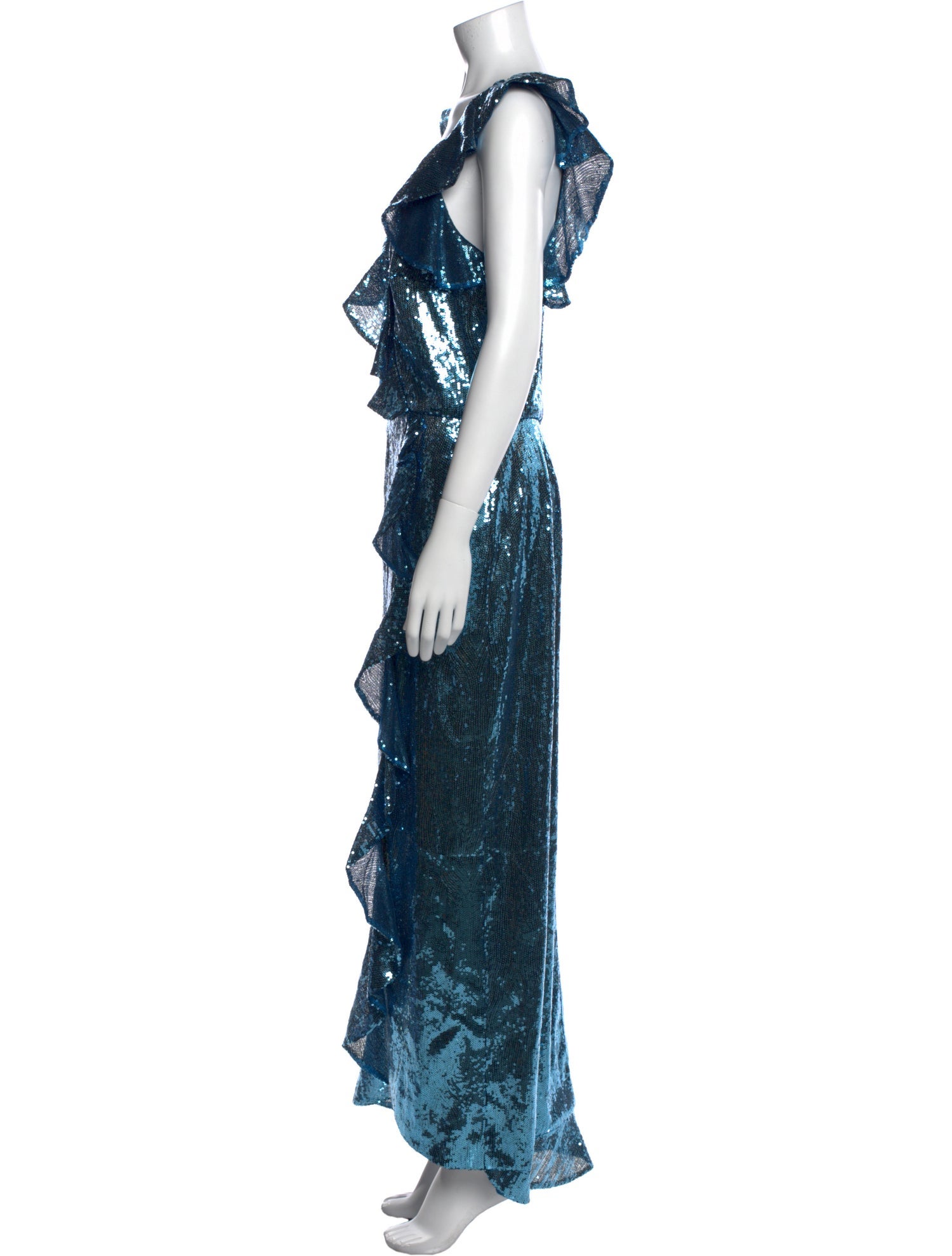 Monique Lhuillier Printed Long Dress